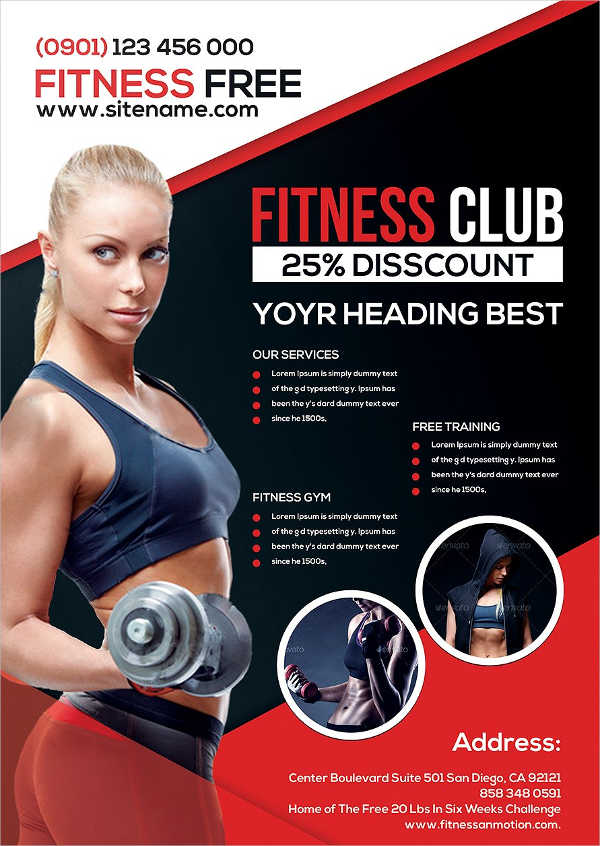 health and fitness product flyer