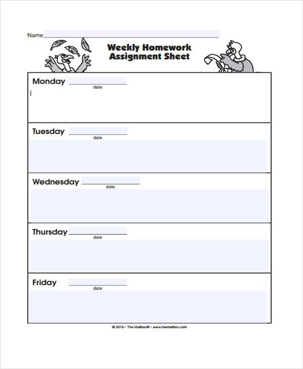 Weekly Sheet Templates 10 Free Word PDF Format Download