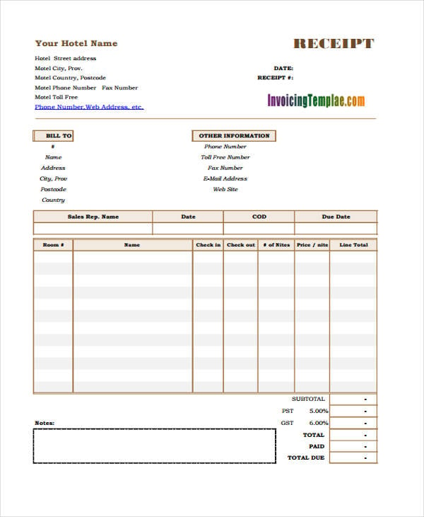 bill receipt template 14 free word pdf format download free