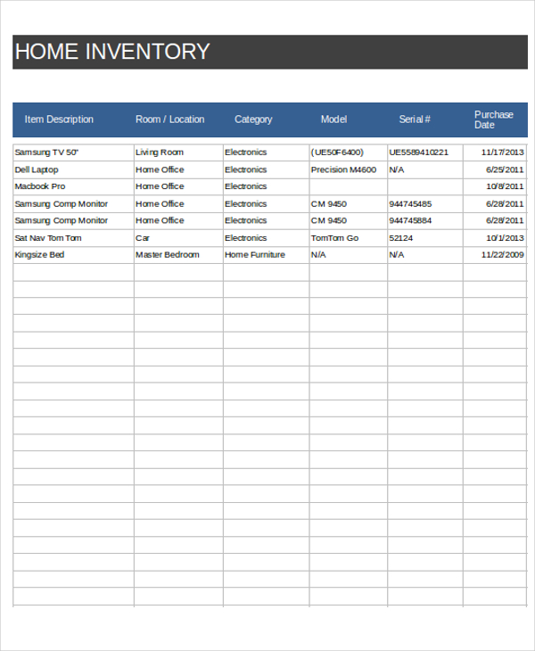 house inventory