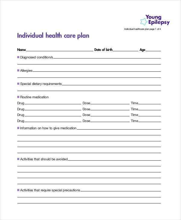 11  Healthcare Plan Templates PDF Word