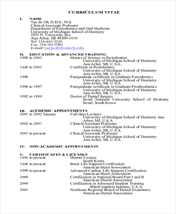 13+ International Curriculum Vitae - Sample, Example Format Download ...