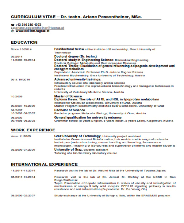 how to prepare resume for international job