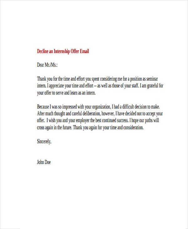 Professional Rejection Letter -10+ Free Word, PDF format Download