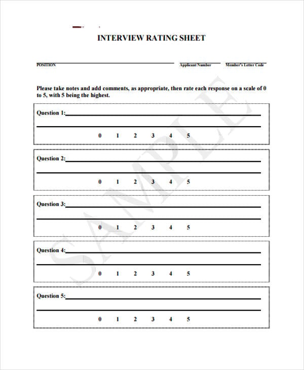 research interview template word