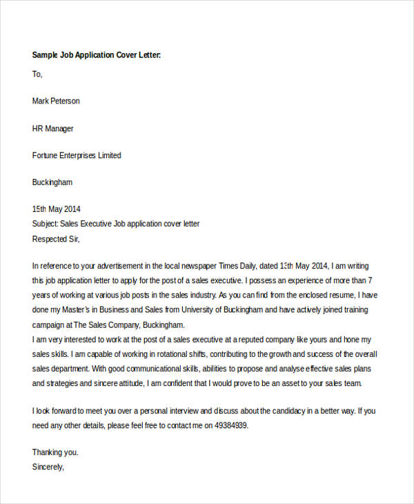 9+ Short Cover Letter Templates Examples | Free & Premium ...