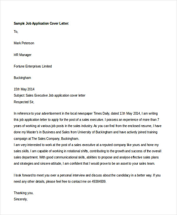 Brief Cover Letter Sample Collection | Letter Template ...