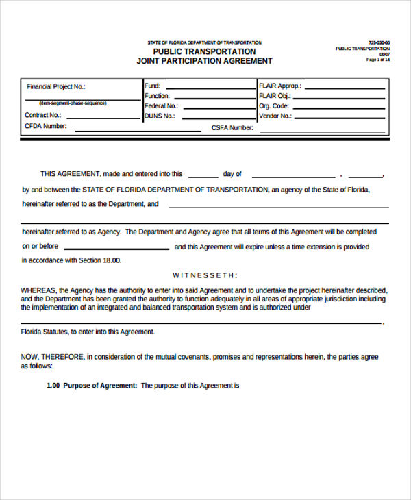 Participation Agreement Template - 9+ Free Word, PDF Format Download