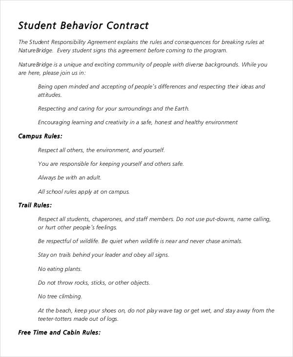 kindergarten contract