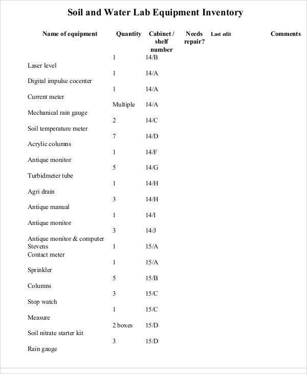 46+ Best Inventory Templates PDF, Word, Apple Pages