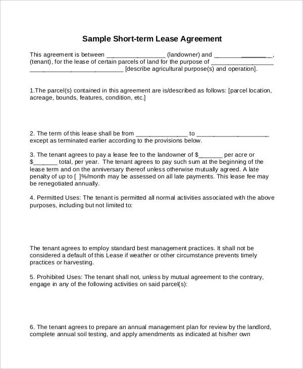 lease contract sample