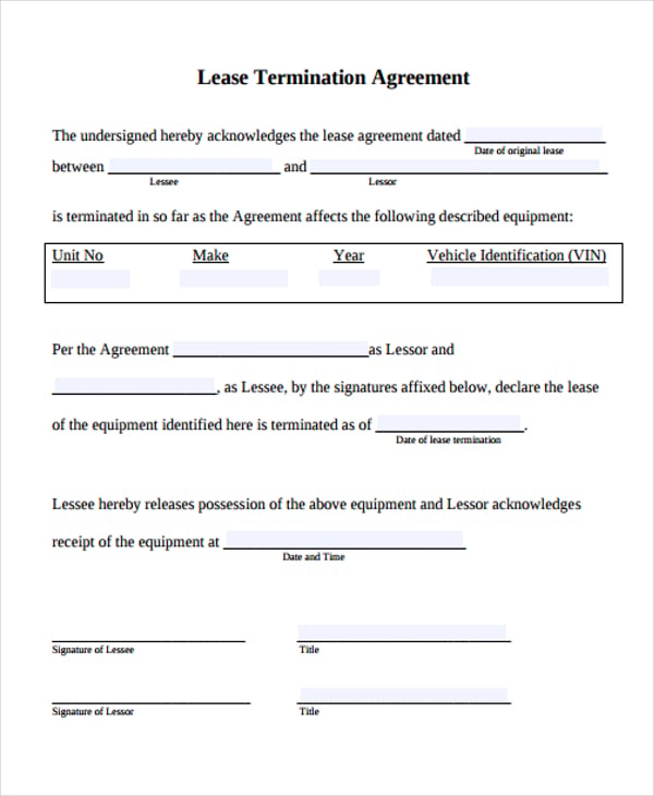 lease termination