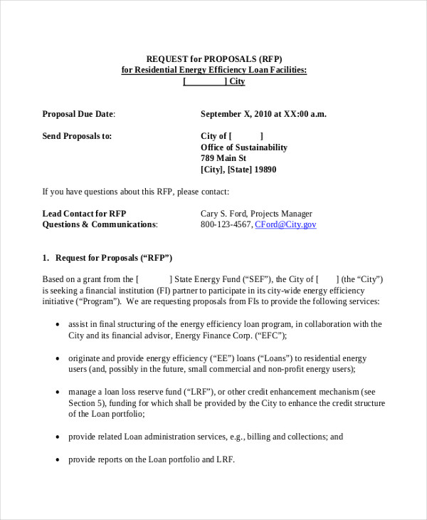 6+ Loan Proposal Templates in PDF MS Word Pages Google Docs