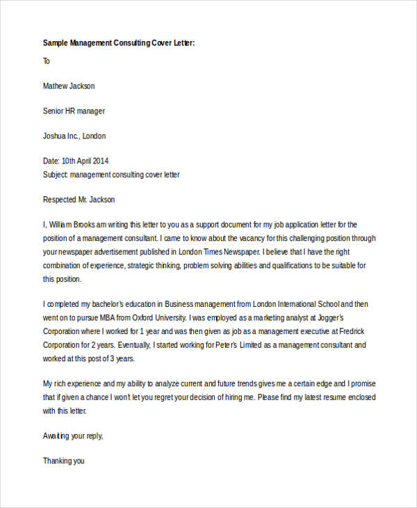 Business Cover Letter -10+ Free Word, PDF Format Download