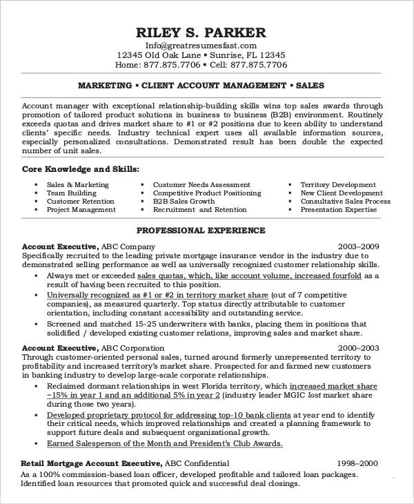 23+ Executive Resume Templates - PDF, DOC