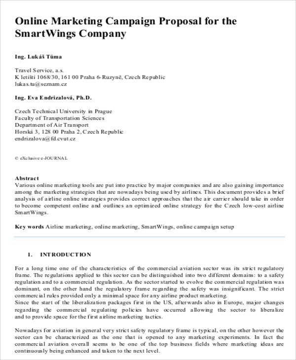 11 Campaign Proposal Templates Word PDF
