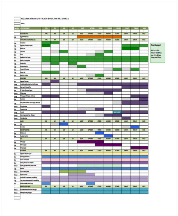 17+ Project Calendar Templates - Sample, Example