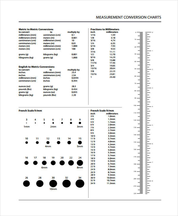 Measurement Chart Templates - 16+ Free Word, PDF Format Download