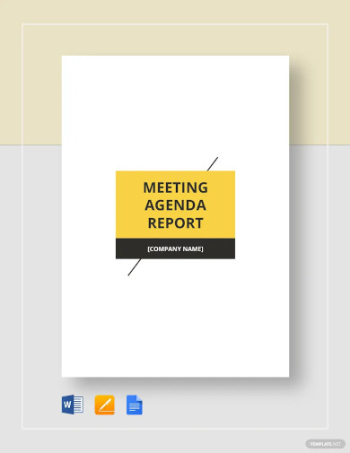 meeting agenda report template