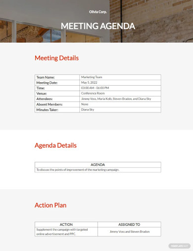 meeting agenda template