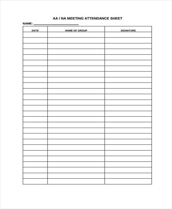 printable and editable meeting sign up sheets