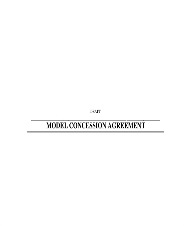 Concession Agreement Templates 9 Free Word, PDF Format Download