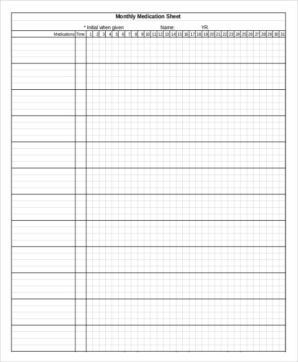 monthly-chart-template