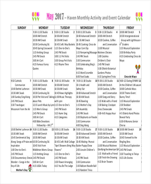 Event Calendar Template - 24+ Free Word, PDF Format Download