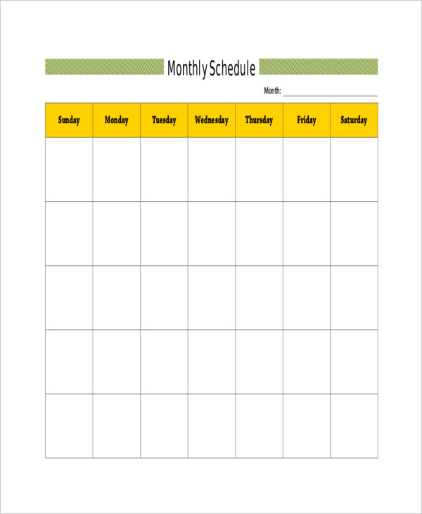 8+ Monthly Sheet Templates - Free Sample, Example Format Downlaod