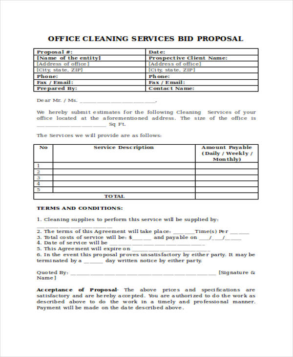 6+ Cleaning Business Proposal Templates Word, PDF