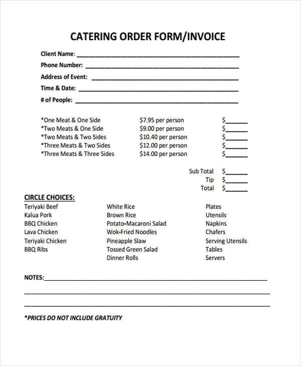 order catering