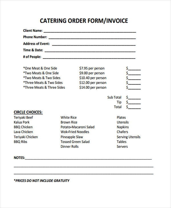 order catering