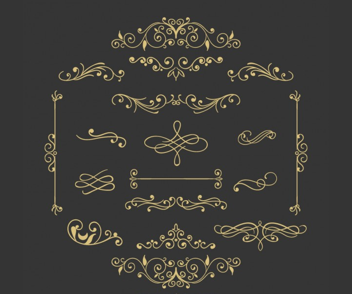 ornaments vintage vector