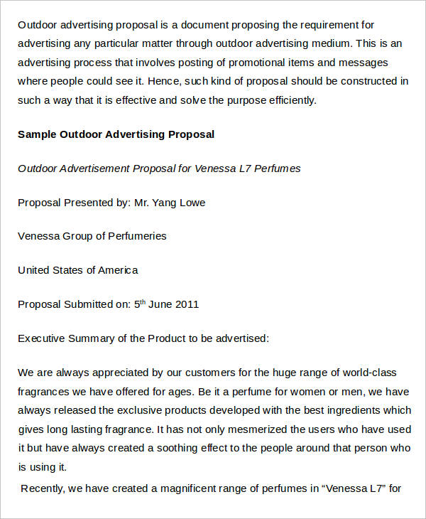 newspaper advertising proposal smaples