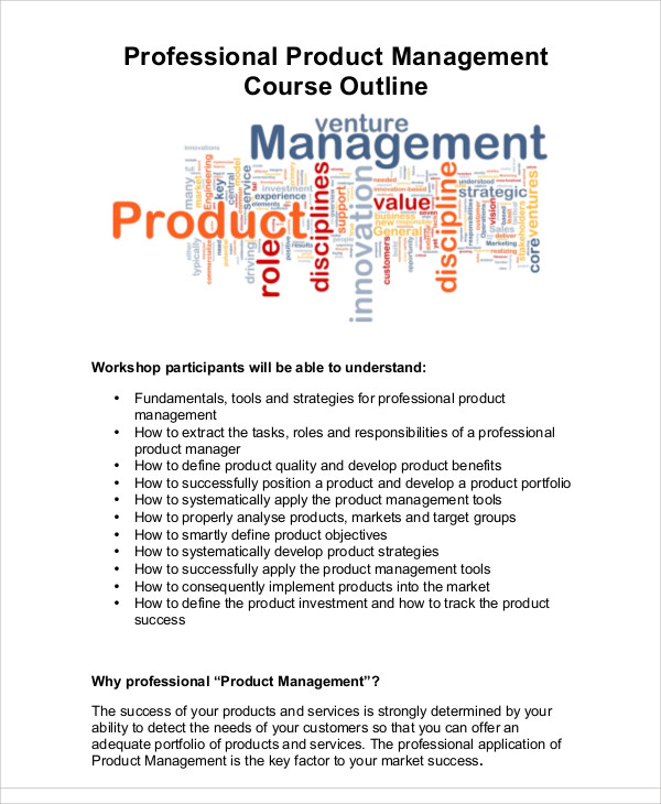 outline for product management