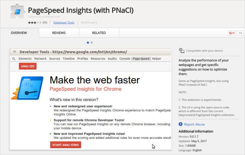 pagespeed insight 788x