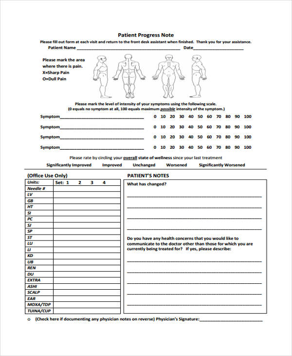 Paper Medical Chart Template