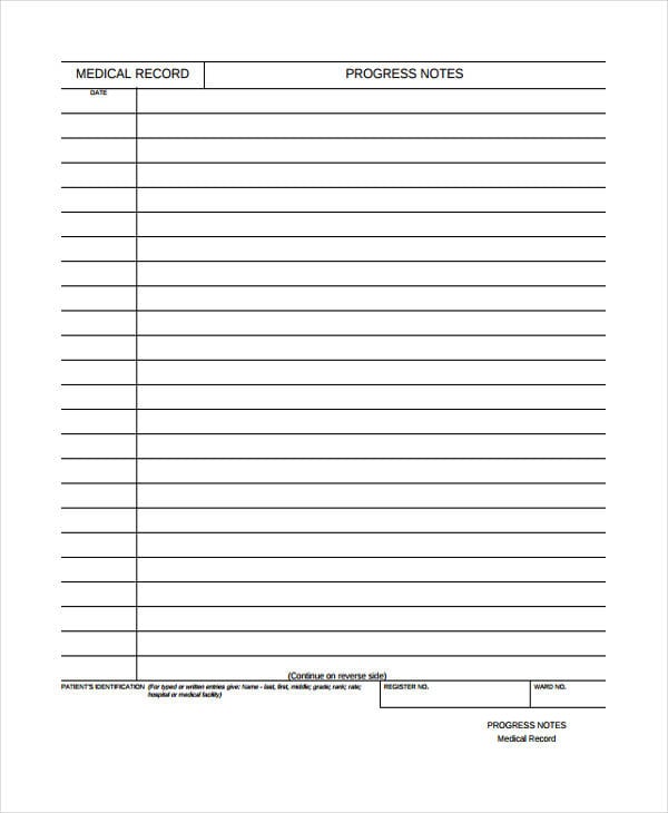 Patient Note Templates 6+ Free Word, PDF Format Download