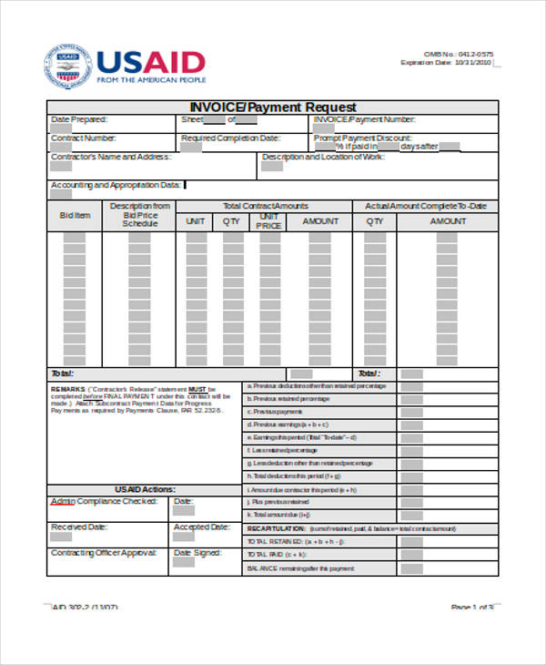 Payment Invoice Template 9  Free Word PDF Format Download