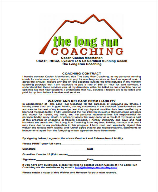 Business Coaching Contract Template