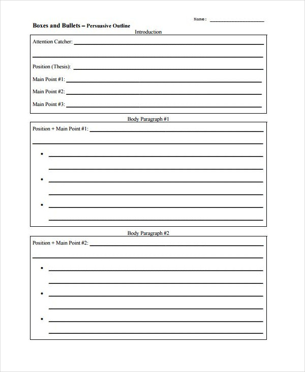 essay outline template pdf