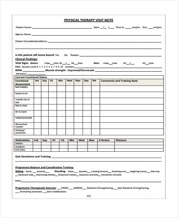 Progress Notes Aged Care Template