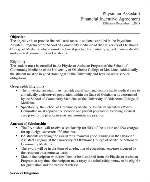 Incentive Agreement Templates 13 Free Word, PDF Format Download