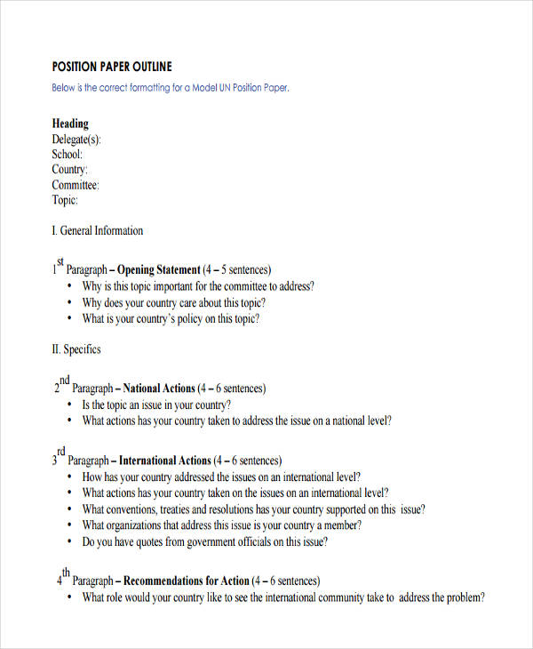 10 Paper Outline Templates - Free Sample,Example Format ...