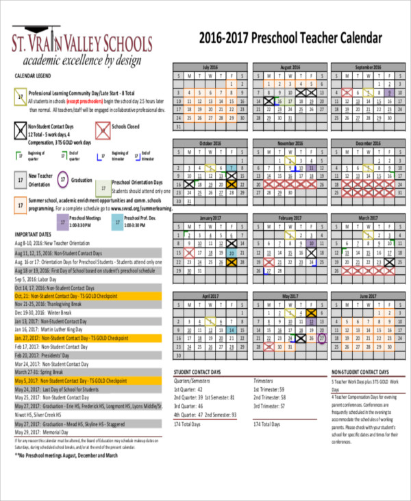 7+ Teacher Calendar Templates Free Sample ,Example Format Download