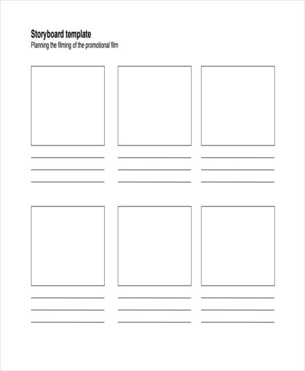 Storyboard Template 10 Boxes HQ Printable Documents