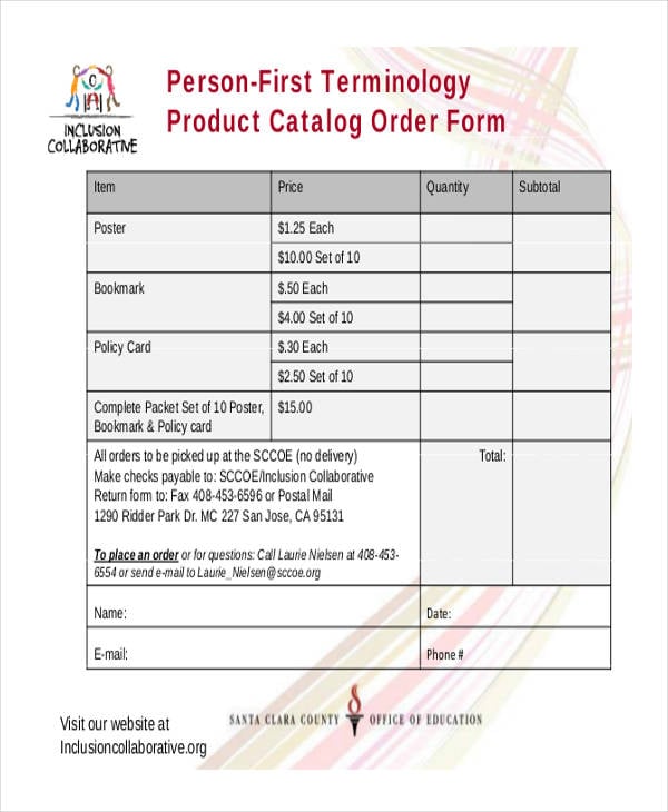 product catalog template
