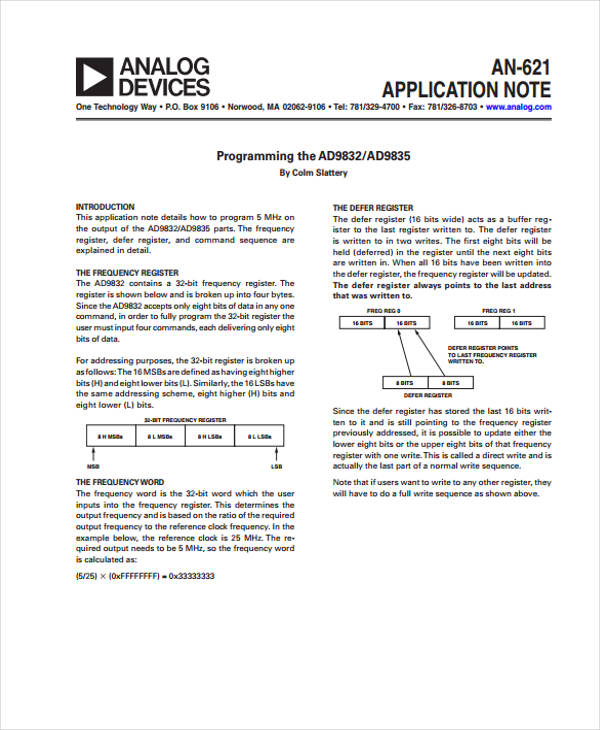 Application Note Templates 7 Free PDF Format Download