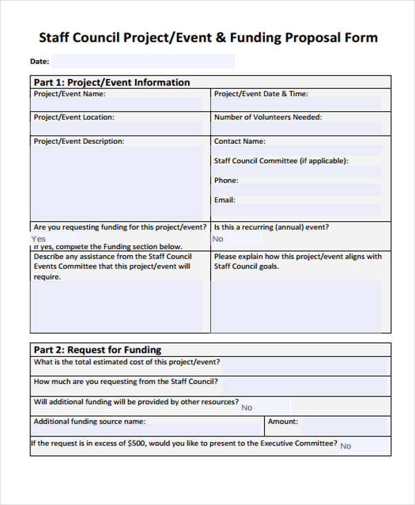 project event proposal