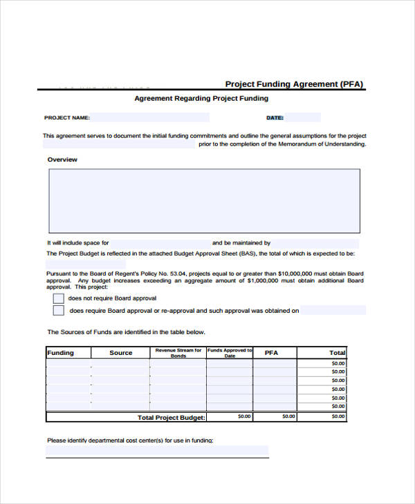 project funding